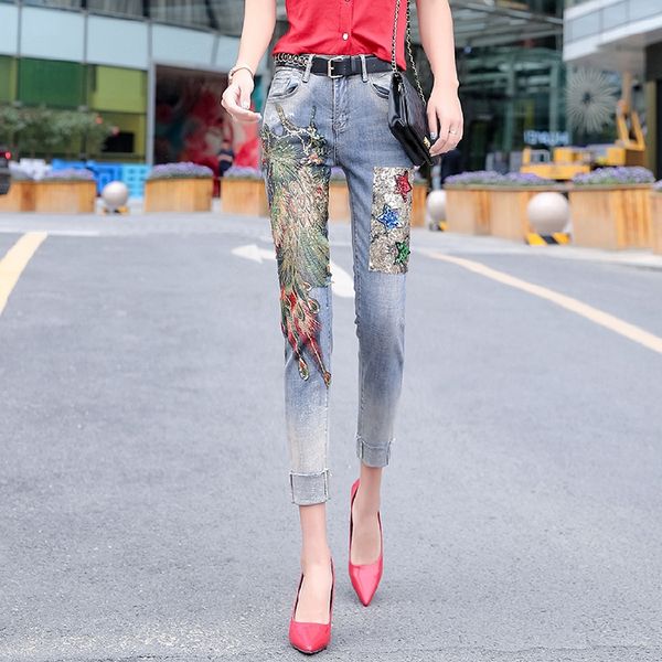 2020 spring summer new jeans women's embroidered high-waisted skinny pants girls sequins pencil pants students jean streetwear, Blue
2020 spring summer new jeans women's embroidered high-waisted skinny pants girls sequins pencil pants students jean streetwear, Blue