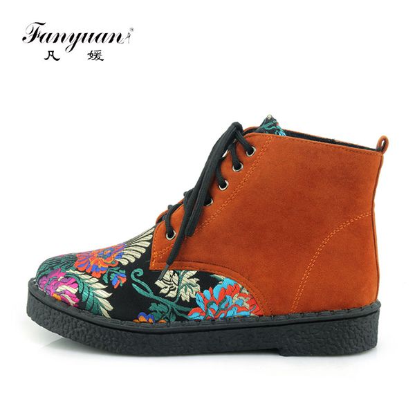 fanyuan autumn mixed colors women boots lace-up thick bottom western boots fashion appliques ankle botas mujer, Black
fanyuan autumn mixed colors women boots lace-up thick bottom western boots fashion appliques ankle botas mujer, Black