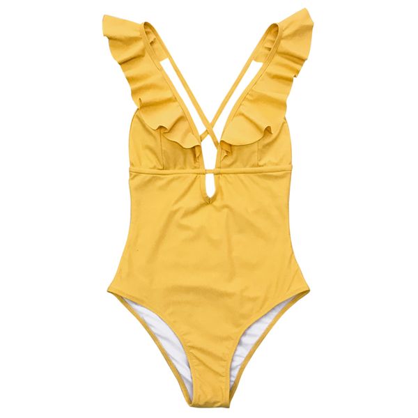 2019 yellow sturdy 1-piece swimsuit v-neck ruffle ladies beach swimsuit fashion retro age-age style girl
2019 yellow sturdy 1-piece swimsuit v-neck ruffle ladies beach swimsuit fashion retro age-age style girl