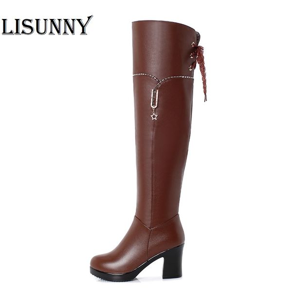 2020 women knee boots thigh high genuine leather rhinestone platform high heel black boots women winter riding
2020 women knee boots thigh high genuine leather rhinestone platform high heel black boots women winter riding