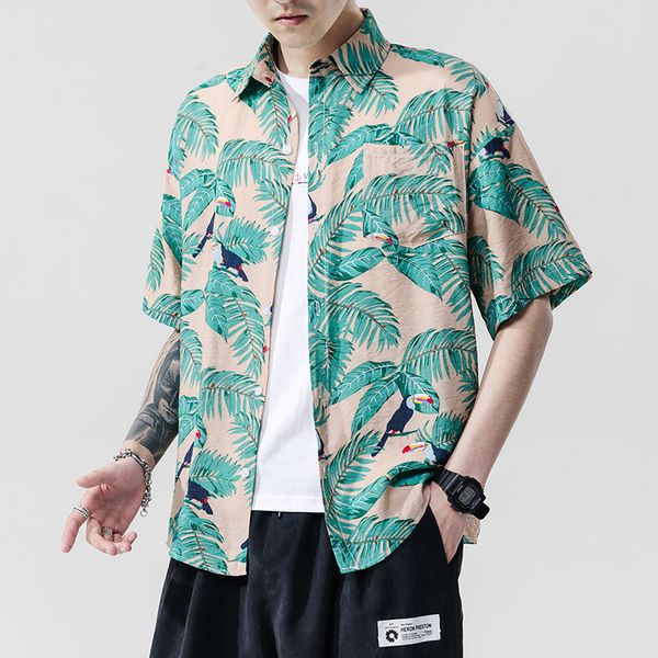 japan style summer men's plus size beach shirts mens short sleeve printed casual shirt -5xl, White;black
japan style summer men's plus size beach shirts mens short sleeve printed casual shirt -5xl, White;black