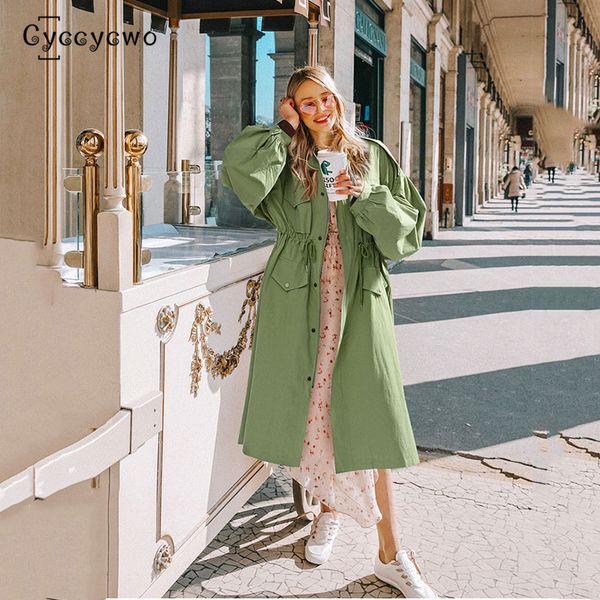 2019 new brand high waist trench women lantern sleeve loose windbreaker coat oversized long trenches coats single breast we0073, Tan;black
2019 new brand high waist trench women lantern sleeve loose windbreaker coat oversized long trenches coats single breast we0073, Tan;black