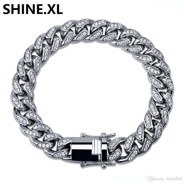 10мм майами кубинский link chain браслеты iced out micro асфальтовая cz камень золото серебро hip hop браслеты 7,8 дюйма, Black
10мм майами кубинский link chain браслеты iced out micro асфальтовая cz камень золото серебро hip hop браслеты 7,8 дюйма, Black