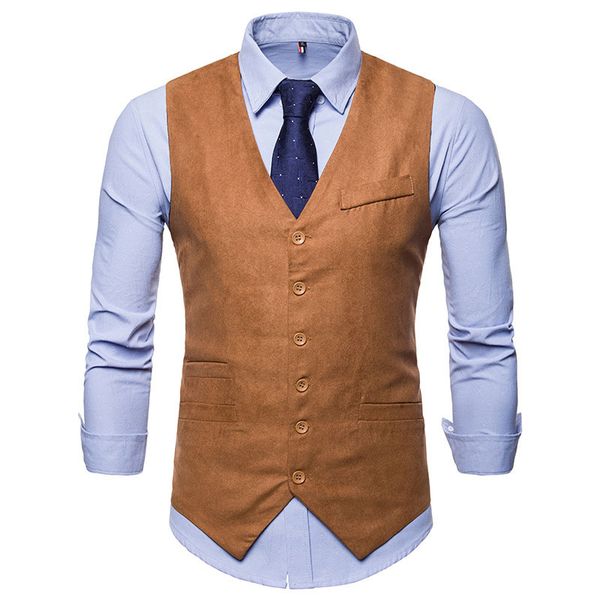 mens formal microsuede 6 button solid vests for male slim fit mans suit sleeveless vest casual waistcoat for suit or tuxedo, Black;white
mens formal microsuede 6 button solid vests for male slim fit mans suit sleeveless vest casual waistcoat for suit or tuxedo, Black;white