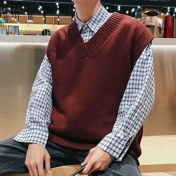 sweater vest men v-neck pullover ins solid bf sleeveless sweaters mens retro waistcoat leisure chic korean style all-match new, Black;white
sweater vest men v-neck pullover ins solid bf sleeveless sweaters mens retro waistcoat leisure chic korean style all-match new, Black;white