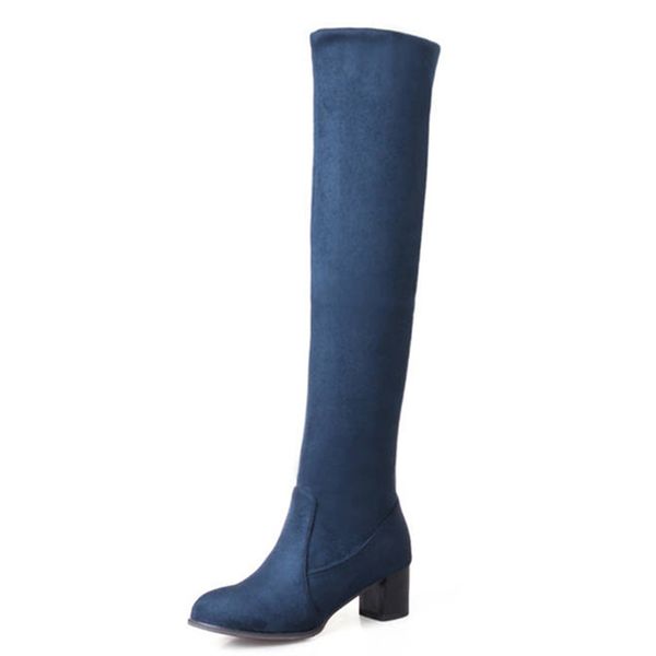new fashion flock leather women over the knee boots slip on high heels women shoes lace up winter boots, Black
new fashion flock leather women over the knee boots slip on high heels women shoes lace up winter boots, Black