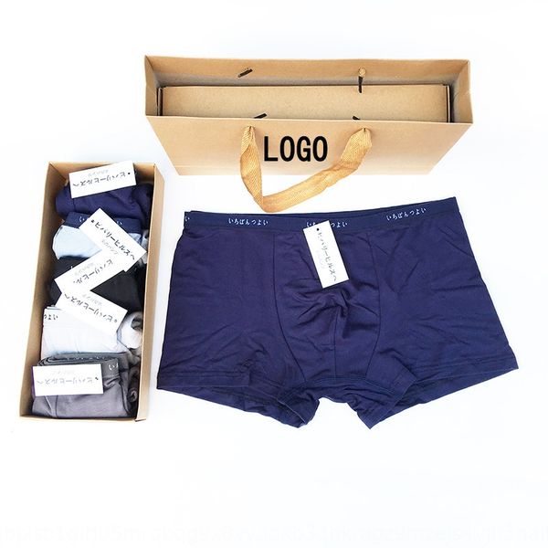 unprinted underpants and 5 gift box underwear good quality men's high version cotton boxer underwear, Black;white 
unprinted underpants and 5 gift box underwear good quality men's high version cotton boxer underwear, Black;white