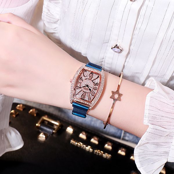 fashion blue watch women fashion rhinestone female quartz watch ladies magnetic waterproof wristwatches, Slivery;brown
fashion blue watch women fashion rhinestone female quartz watch ladies magnetic waterproof wristwatches, Slivery;brown