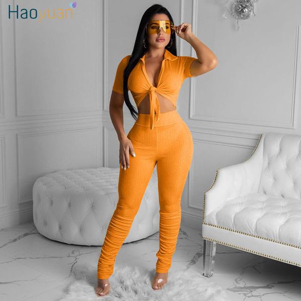 haoyuan rib 2 piece set women summer tracksuit matching sets crop stacked pant sweat suit lounge wear two piece outfits, White
haoyuan rib 2 piece set women summer tracksuit matching sets crop stacked pant sweat suit lounge wear two piece outfits, White