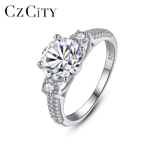 czcity classic 925 sterling silver shiny cubic zirconia engagement finger rings women bridals wedding party fine jewelry sr0366, Golden;silver
czcity classic 925 sterling silver shiny cubic zirconia engagement finger rings women bridals wedding party fine jewelry sr0366, Golden;silver