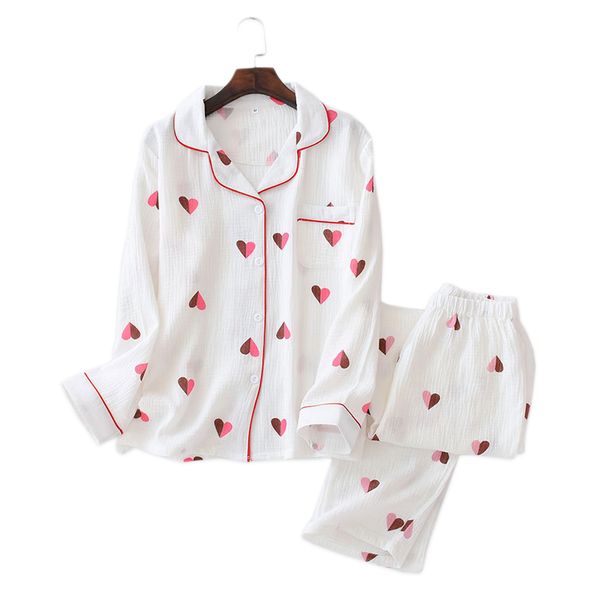 new spring summer fresh pajama sets women 100% crape cotton cute heart long sleeve casual cozy sleepwear women pyjamas, Blue;gray
new spring summer fresh pajama sets women 100% crape cotton cute heart long sleeve casual cozy sleepwear women pyjamas, Blue;gray