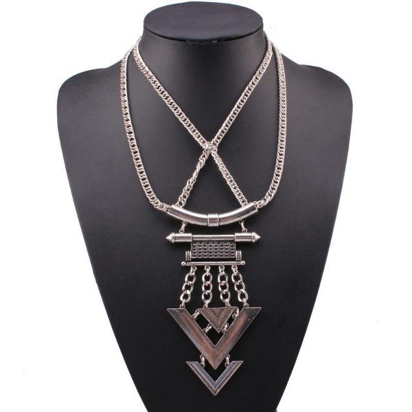 fashionable new design multi double chain necklace silver color chains vintage alloy metal chunky pendant women necklace
fashionable new design multi double chain necklace silver color chains vintage alloy metal chunky pendant women necklace