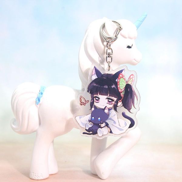 trendy demon keychain slayer:kimetsu no yaiba two-sided acrylic keychain cosplay anime pendant keyring key chains, Silver 
trendy demon keychain slayer:kimetsu no yaiba two-sided acrylic keychain cosplay anime pendant keyring key chains, Silver