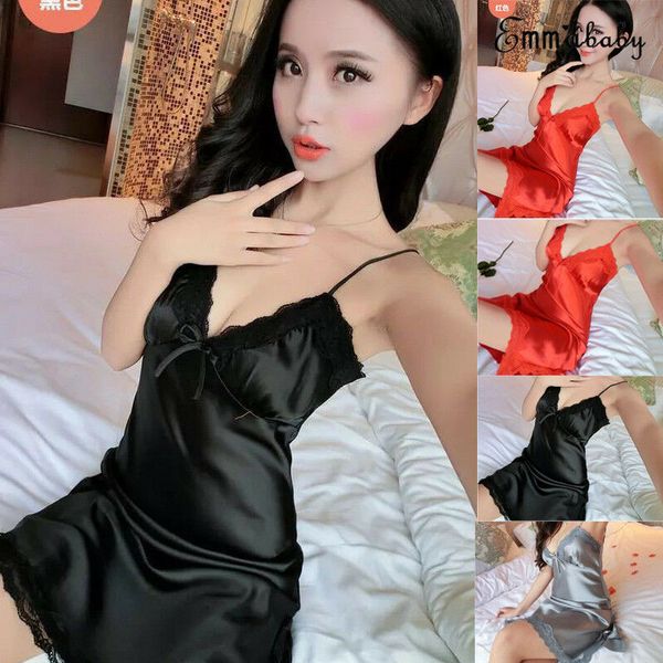 summer women lingerie babydolls satin lace sleepwear pajamas nightdress female deep v short night skirt plus size, Black;white
summer women lingerie babydolls satin lace sleepwear pajamas nightdress female deep v short night skirt plus size, Black;white