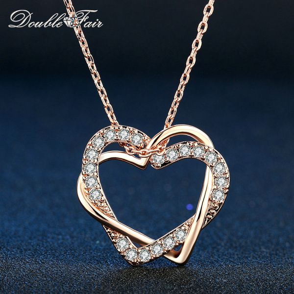 double fair love heart cubic zirconia necklaces & pendants silver/rose gold color wedding jewelry for women ale dfn062
double fair love heart cubic zirconia necklaces & pendants silver/rose gold color wedding jewelry for women ale dfn062