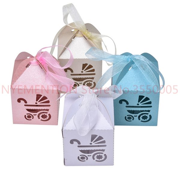 100pcs candy boxes with ribbon carriage shape shower favor box for bomboniere wedding party gift holder baby shower anniversary
100pcs candy boxes with ribbon carriage shape shower favor box for bomboniere wedding party gift holder baby shower anniversary