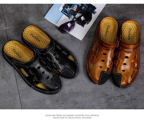 genuine leather designer riveted sports sandals luxury diamond brand male leisure sandals fashion leather outdoor beach man shoes slippers, Black
genuine leather designer riveted sports sandals luxury diamond brand male leisure sandals fashion leather outdoor beach man shoes slippers, Black