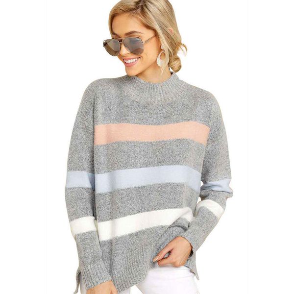 women's fashion striped turtleneck thick winter casual knitted pullover sweater, White;black
women's fashion striped turtleneck thick winter casual knitted pullover sweater, White;black