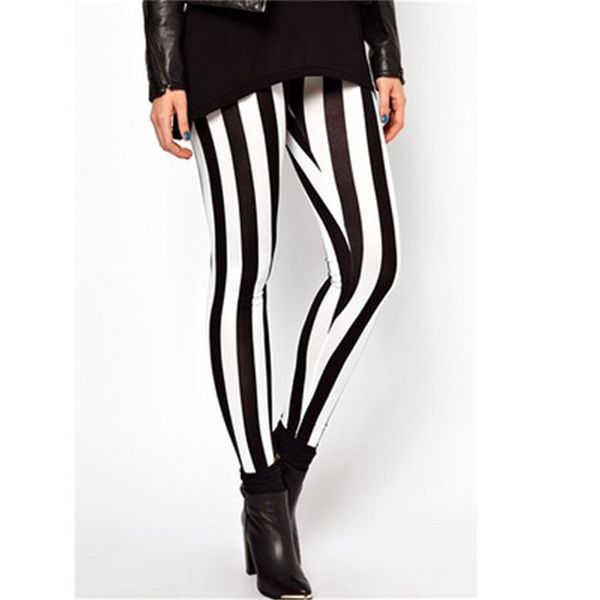 high waist casual black white striped pants for women stretch elastic leggings long trousers women pencil pants pantalon femme
high waist casual black white striped pants for women stretch elastic leggings long trousers women pencil pants pantalon femme