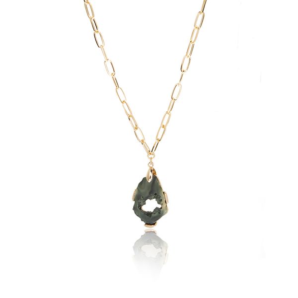 personalized green pendant long necklace for women punk clavicle choker necklace collar fashion jewelry high quality, Silver
personalized green pendant long necklace for women punk clavicle choker necklace collar fashion jewelry high quality, Silver