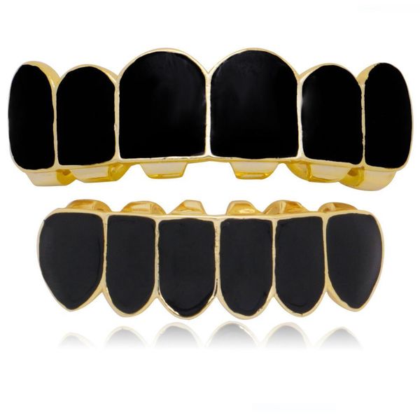 new real gold plated hip hop vampire grillz black teeth grills cosplay tooth cap dental mouth teeth braces ornament jewelry gifts for sale 
new real gold plated hip hop vampire grillz black teeth grills cosplay tooth cap dental mouth teeth braces ornament jewelry gifts for sale