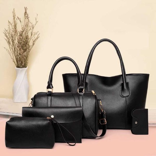 women's solid color bag simple bag fashion 5pcs shoulder black messenger wallet tote packet purses bolso mujer#yl10
women's solid color bag simple bag fashion 5pcs shoulder black messenger wallet tote packet purses bolso mujer#yl10