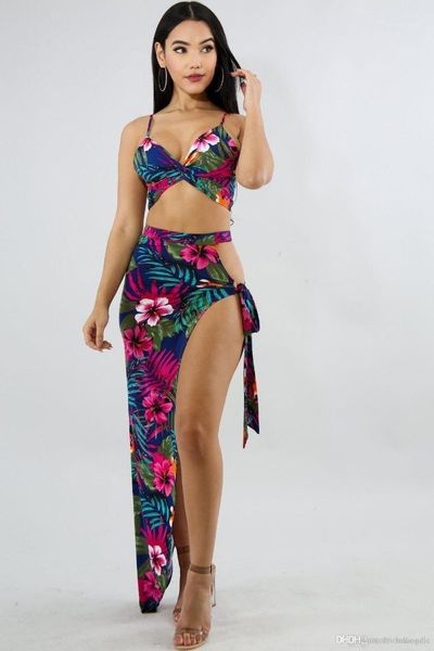 women dresses summer slim female holiday bras split up dress 2pcs women club clothing sets beach floral print, Black;gray
women dresses summer slim female holiday bras split up dress 2pcs women club clothing sets beach floral print, Black;gray
