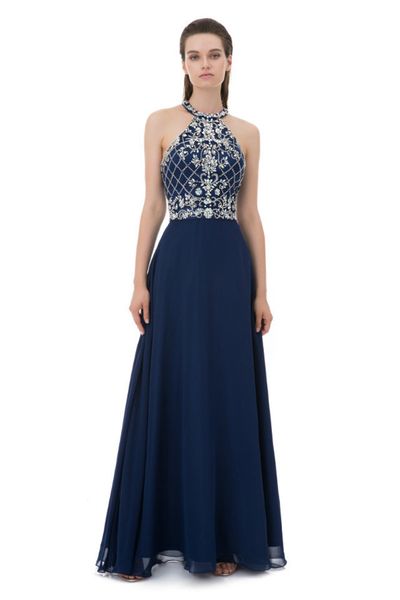 navy blue halter evening dresses crystal beaded a line chiffon long vestido de noite prom party gowns celerity formal bridal dresses, Black;red
navy blue halter evening dresses crystal beaded a line chiffon long vestido de noite prom party gowns celerity formal bridal dresses, Black;red