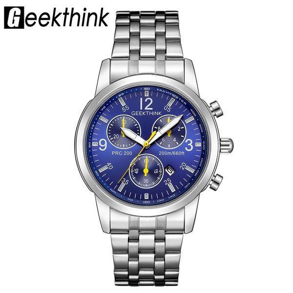 geekthink new men wrist watch sports analog waterproof date fashion brand full steel quartz clock male relogio masculino, Slivery;brown 
geekthink new men wrist watch sports analog waterproof date fashion brand full steel quartz clock male relogio masculino, Slivery;brown