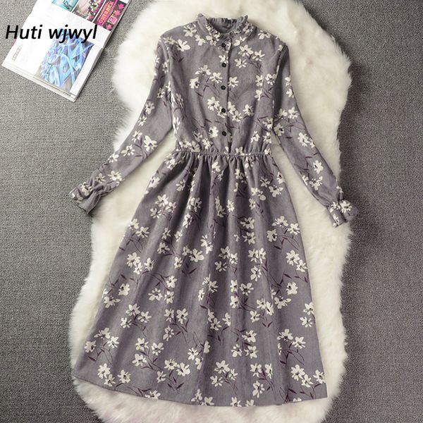 corduroy high elastic waist vintage dress a-line style women full sleeve flower plaid print dresses slim spring dress 25 colors, Black;gray
corduroy high elastic waist vintage dress a-line style women full sleeve flower plaid print dresses slim spring dress 25 colors, Black;gray