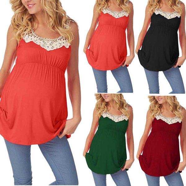 Maternity Tank Top Women Solid Lace Patchwork Sleeveless T-Shirt Pregnancy Vest Top Vetement Femme Enceinte Breastfeeding Tops
Maternity Tank Top Women Solid Lace Patchwork Sleeveless T-Shirt Pregnancy Vest Top Vetement Femme Enceinte Breastfeeding Tops