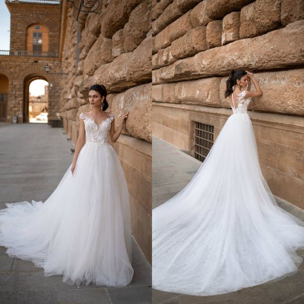 milla nova boho wedding dresses 2020 a line lace appliqued v neck bohemia bridal gowns sweep train custom made vestidos de novia, White
milla nova boho wedding dresses 2020 a line lace appliqued v neck bohemia bridal gowns sweep train custom made vestidos de novia, White