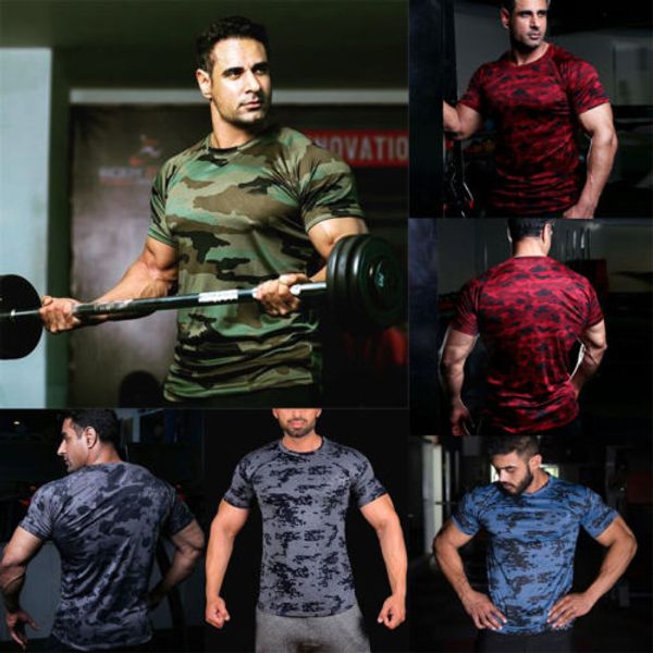 summer men camouflage sport t-shirt 2018 new military army muscle short sleeve fitness workout joggers running tee m-2xl, Black;blue
summer men camouflage sport t-shirt 2018 new military army muscle short sleeve fitness workout joggers running tee m-2xl, Black;blue
