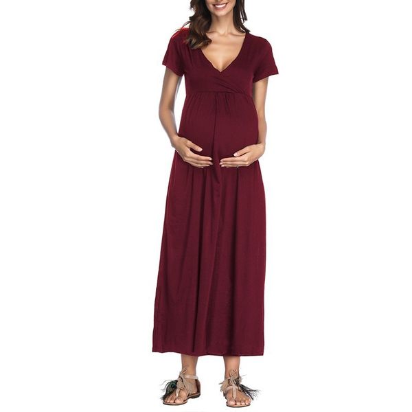 2019 maternity dress v neck plus size nursing vestidos pregnancy long dress short sleeve p shoot pregnant women clothes, White
2019 maternity dress v neck plus size nursing vestidos pregnancy long dress short sleeve p shoot pregnant women clothes, White