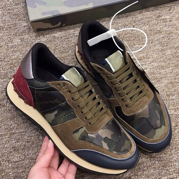 2wholesale mens women designer shoes real leather luxury camouflage brand shoes sneaker fashion rubber stud off white shoes c13, Black
2wholesale mens women designer shoes real leather luxury camouflage brand shoes sneaker fashion rubber stud off white shoes c13, Black