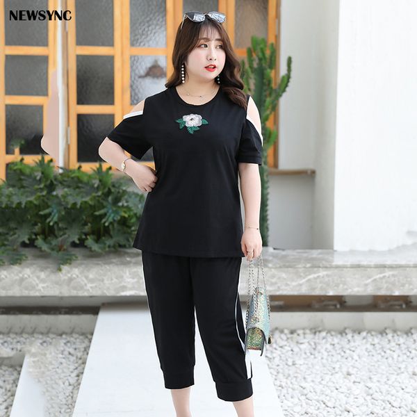 newsync women sets tees and pants 2020 new summer spring embroidery ladies suits t-shirts seven quarter trousers plus size 4xl, White
newsync women sets tees and pants 2020 new summer spring embroidery ladies suits t-shirts seven quarter trousers plus size 4xl, White
