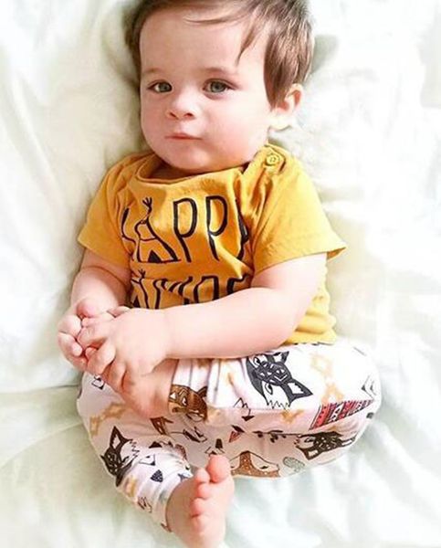 baby boys letter print fox full printed pants two pieces suits set infant toddler short sleeve outfits summer clothing sets, White
baby boys letter print fox full printed pants two pieces suits set infant toddler short sleeve outfits summer clothing sets, White