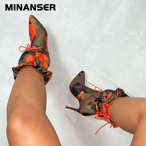 2019 spring/autumn new high heels 11cm stilettos fashion camouflage ankle boots shoes woman lace up boots chic zapatos, Black
2019 spring/autumn new high heels 11cm stilettos fashion camouflage ankle boots shoes woman lace up boots chic zapatos, Black