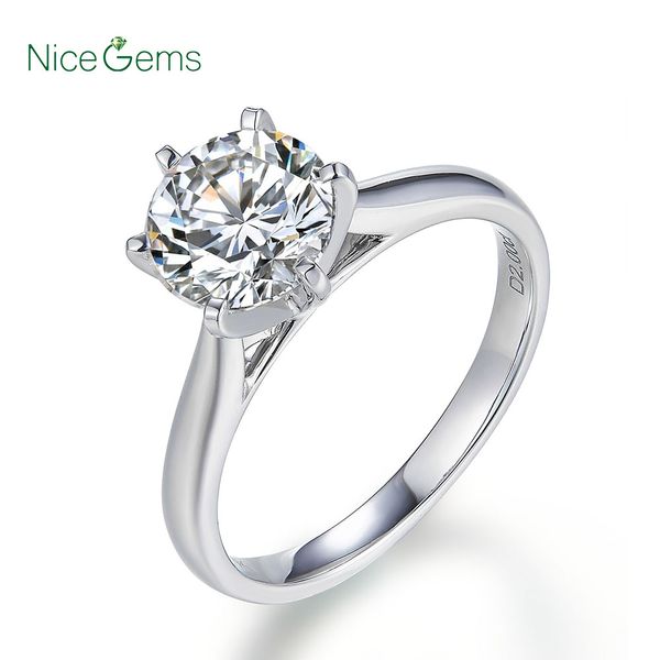 nicegems 14k white classic 6 prong moissanite engagement ring for women center stone 1ct or 2ct moissanite solid gold ring, Golden;silver
nicegems 14k white classic 6 prong moissanite engagement ring for women center stone 1ct or 2ct moissanite solid gold ring, Golden;silver