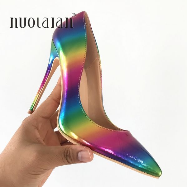 2019ss wedding women lady rainbow color patent leather poined toes high heeled heels shoes stiletto dress shoes pump 12cm 10cm, Black
2019ss wedding women lady rainbow color patent leather poined toes high heeled heels shoes stiletto dress shoes pump 12cm 10cm, Black