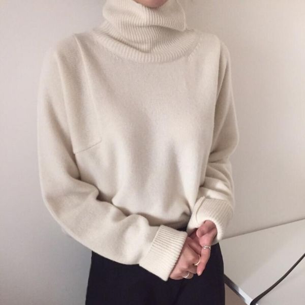 new 2019 women's autumn winter sweaters pullover turtleneck solid minimalist elegant office lady loose, White;black
new 2019 women's autumn winter sweaters pullover turtleneck solid minimalist elegant office lady loose, White;black