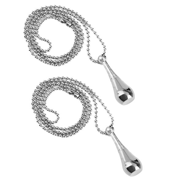 2 pieces stainless steel bottle cremation ash urn memorial pendant necklace, Silver
2 pieces stainless steel bottle cremation ash urn memorial pendant necklace, Silver