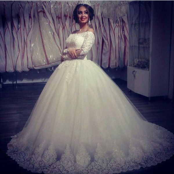 off the shoulder ball gown wedding dresses with glitter appliques lace long sleeves modest bridal dresses corset ball wedding gowns, White
off the shoulder ball gown wedding dresses with glitter appliques lace long sleeves modest bridal dresses corset ball wedding gowns, White
