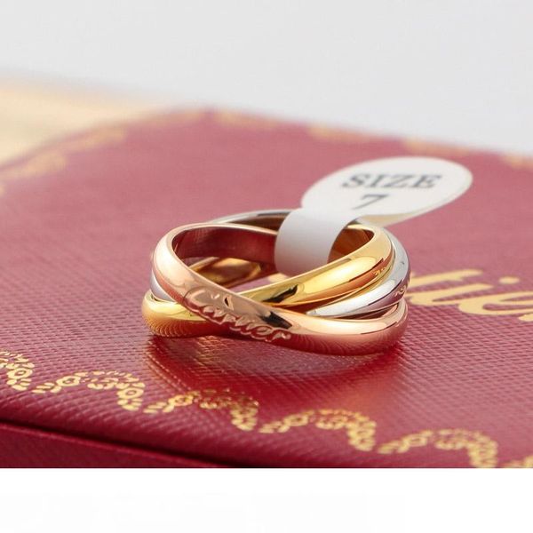 classic three-rings ring for men luxury women couple fashion brand simple style rings with three colors rose gold luxur, Silver
classic three-rings ring for men luxury women couple fashion brand simple style rings with three colors rose gold luxur, Silver