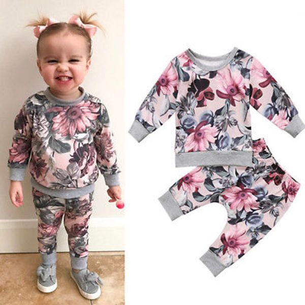 fashion sweet 0-24m 2pcs new baby girls cotton long sleeve o-neck pullover floral print shirt pants outfit spring fall, White
fashion sweet 0-24m 2pcs new baby girls cotton long sleeve o-neck pullover floral print shirt pants outfit spring fall, White