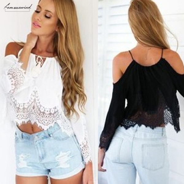 women off shoulder shirt ladies long sleeve crop female solid blouse vest cami lace tank white 2020 new
women off shoulder shirt ladies long sleeve crop female solid blouse vest cami lace tank white 2020 new