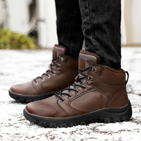 autumn winter fashion men boots vintage style casual men shoes lace-up warm plush waterproof motorcycle boots 2019 new, Black
autumn winter fashion men boots vintage style casual men shoes lace-up warm plush waterproof motorcycle boots 2019 new, Black