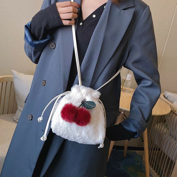 2020 cute plush cross-body shoulder bag women ladies girls small purse casual handbag