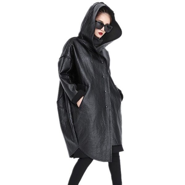 fleece pu leather coats female irregular design hooded black casual jackets 2018 women loose big size outerwear gx1624
fleece pu leather coats female irregular design hooded black casual jackets 2018 women loose big size outerwear gx1624