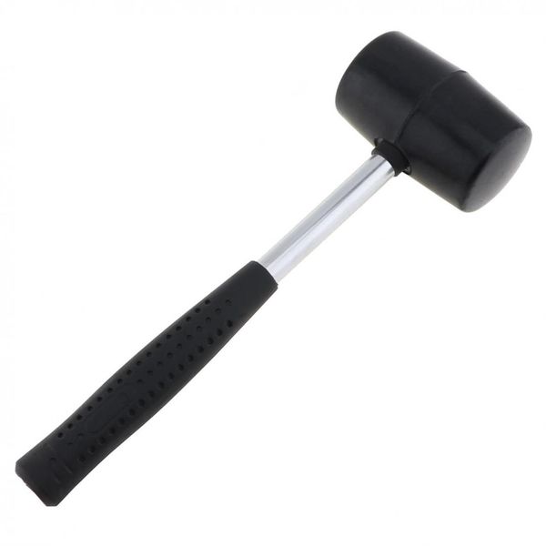 black non-elastic rubber hammer tile hammer with non-slip handle diy hand tool and round head
black non-elastic rubber hammer tile hammer with non-slip handle diy hand tool and round head